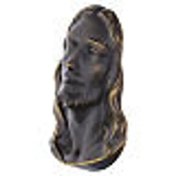 Plaque murale appliquée Christ finition brunie