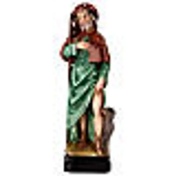 Statue Saint Roch résine colorée 20 cm