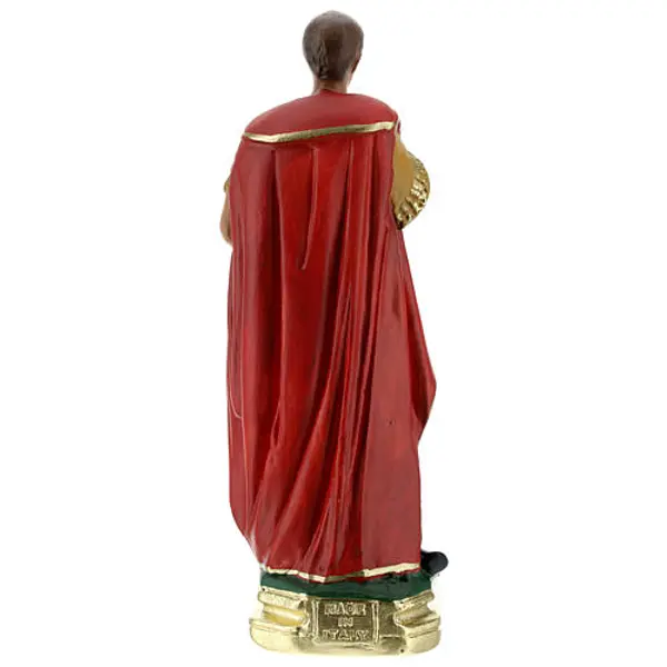 Saint Expédit statuette plâtre 20 cm peinte main Barsanti