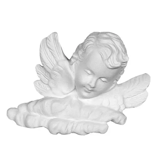 Bas relief tête d'ange 11 cm poudre de marbre