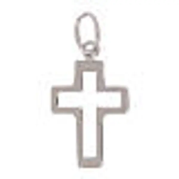 Pendentif croix ajourée or blanc 750/00 0,35 gr