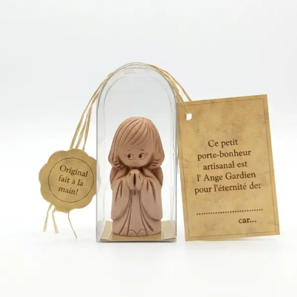 Petit ange gardien terre cuite - 6.5cm