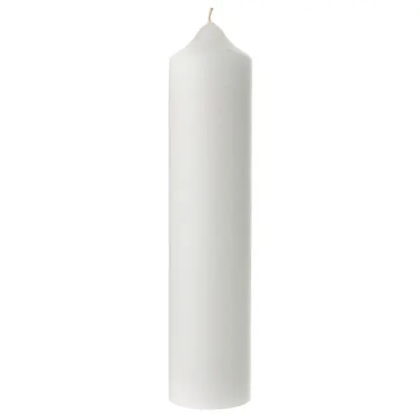 Bougie carrés rose Baptême 265x60 mm