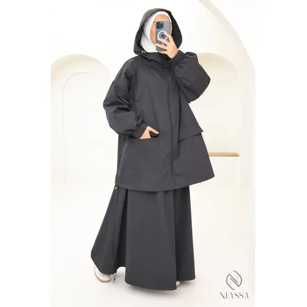 Ensemble jupe coupe vent Nomade Soul Noir