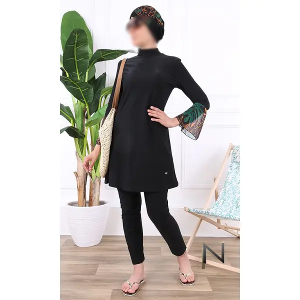 Burkini turban BK113 manches volantées