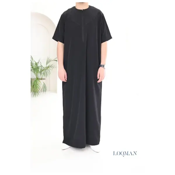Qamis manches courtes AMYR Noir