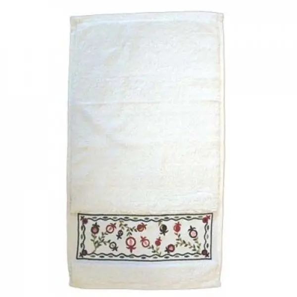 Serviette de toilette Yair Emanuel Netilat Yadayim - Grenades brodées