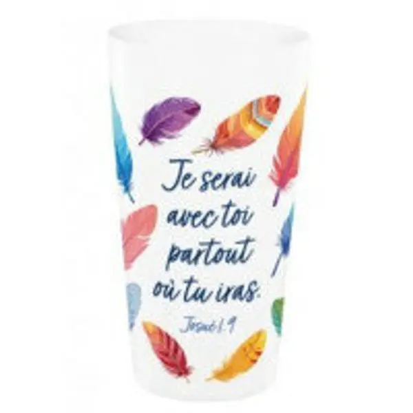 Gobelet 60 cl "Je serai avec toi partout où tu iras." Jos 1.9