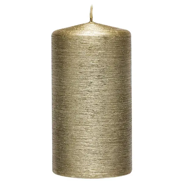 Bougies de Noël dorées effet satiné 4 pcs 130x70 mm