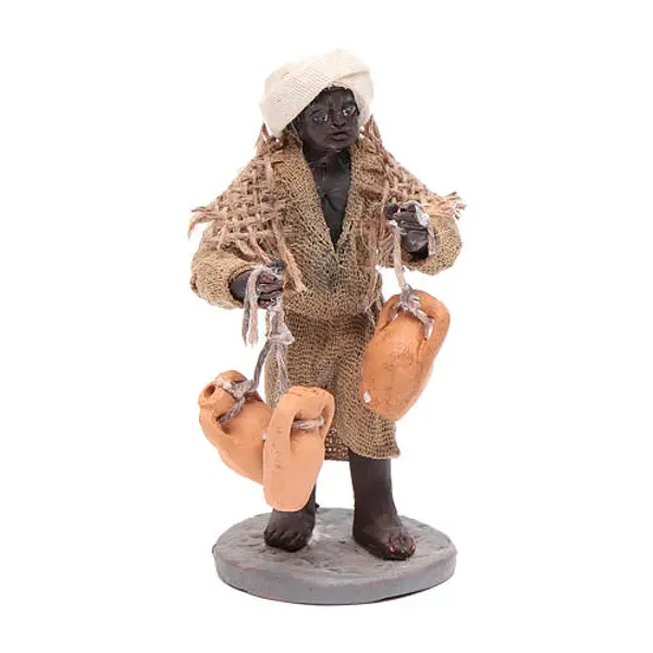 Maure avec 3 jarres 10 cm crèche napolitaine