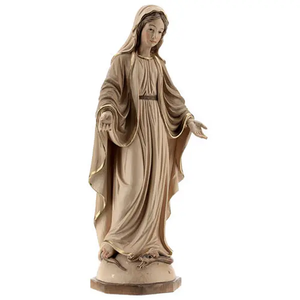 Notre-Dame des Grâces bois Val Gardena bruni 3 tonalités