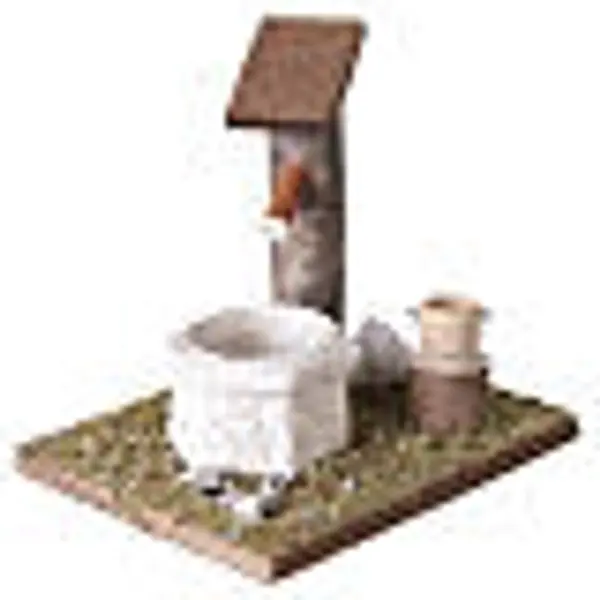 Fontaine crèche 16-20 cm avec seau style nordique