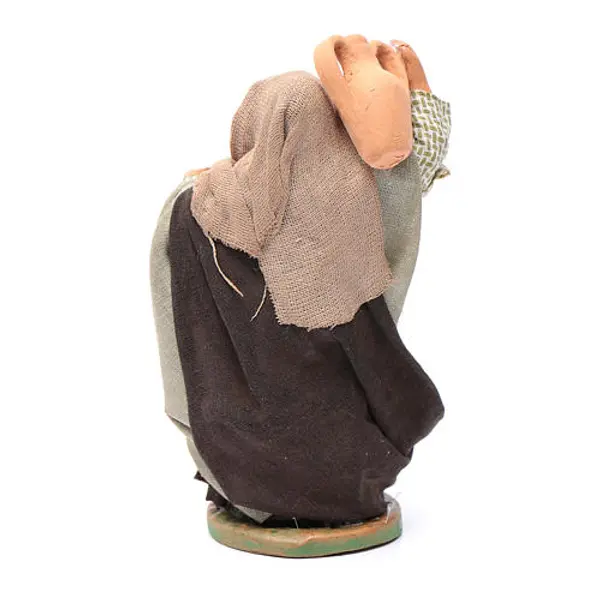 Femme avec jarre sur épaule 10 cm crèche de Naples
