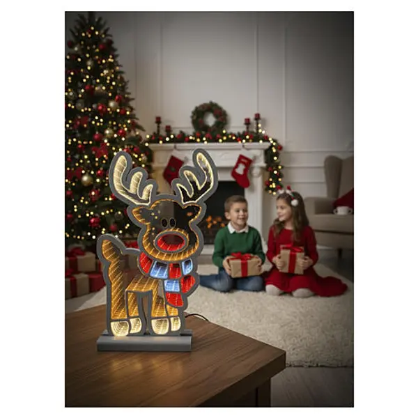 Renne 60 cm Infinity Light 345 LEDs avec base de support 60x45 cm