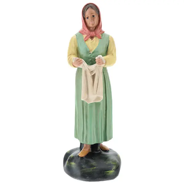 Lavandière avec voile plâtre 30 cm Arte Barsanti