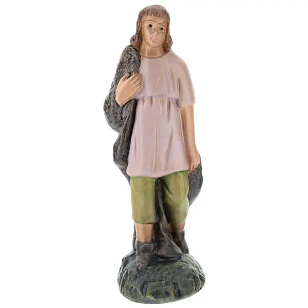 Figurine berger plâtre coloré pour crèche Arte Barsanti de 15 cm