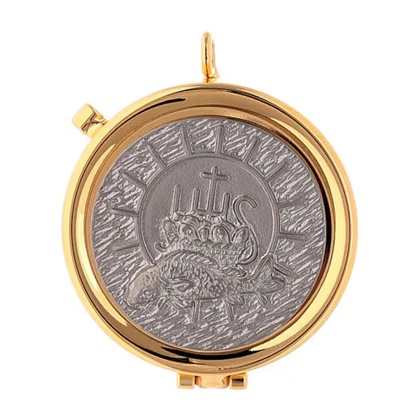 Custode eucharistique IHS pain et poisson