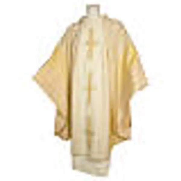 Chasuble avec fleurs et plantes 100% pure laine vierge double retors