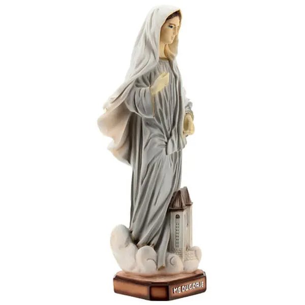 Notre-Dame de Medjugorje peinte 20 cm église Saint Jacques poudre de marbre