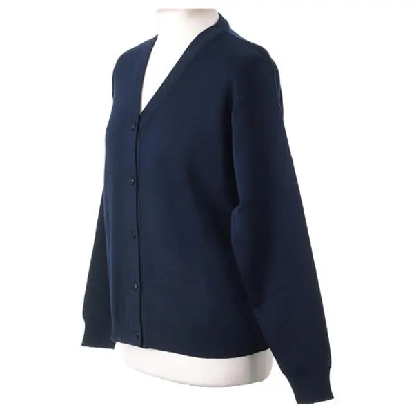Cardigan bleu court pour soeur avec boutons mélange de laine In Primis