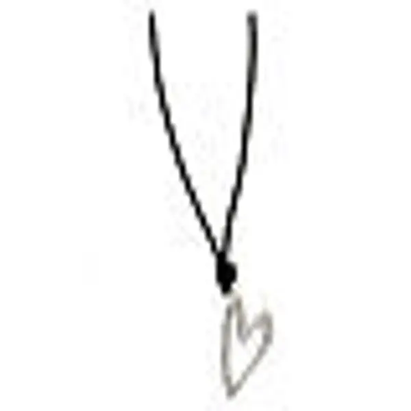 Collier en corde avec coeur argent 925 HOLYART
