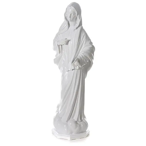 Notre-Dame Medjugorje poudre de marbre blanc 150 cm EXTÉRIEUR