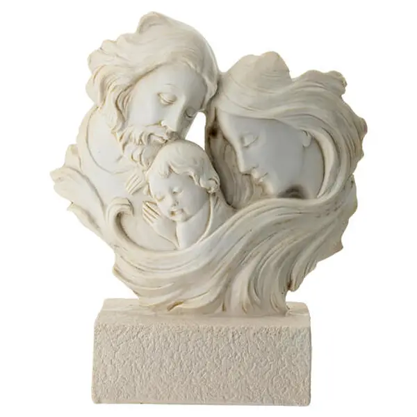 Statuette Sainte Famille en résine 15 cm
