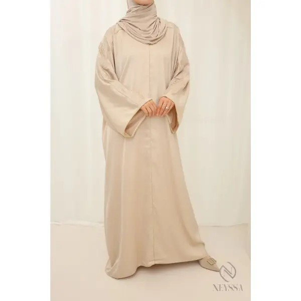 Abaya brodée Najma beige