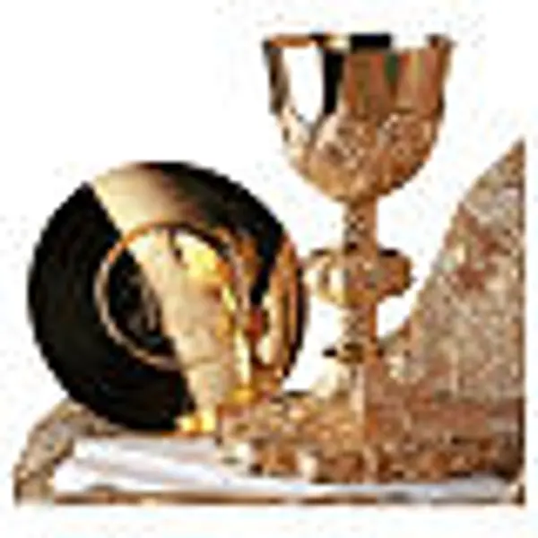 Calice et patène Molina style gotique octogonal coupe argent 925 doré