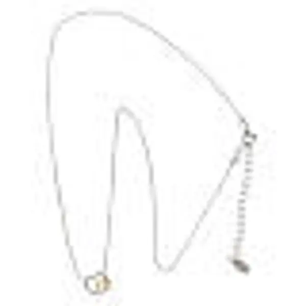 Collier argent 925 rhodié et doré zircons Amen
