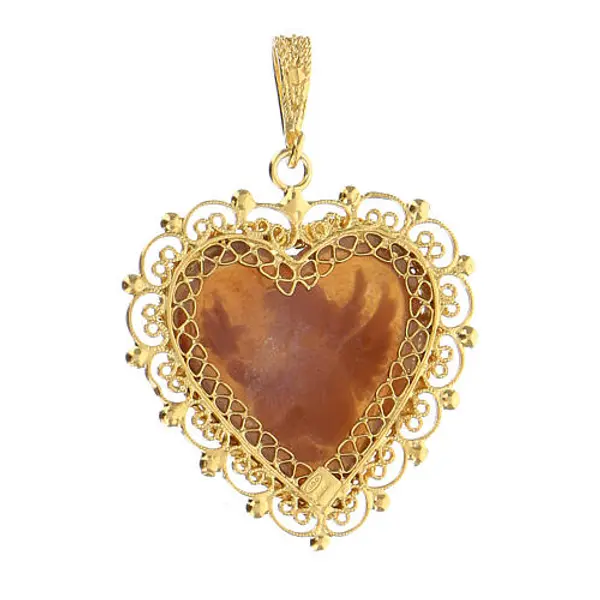 Pendentif filigrane argent 925 ange avec camée