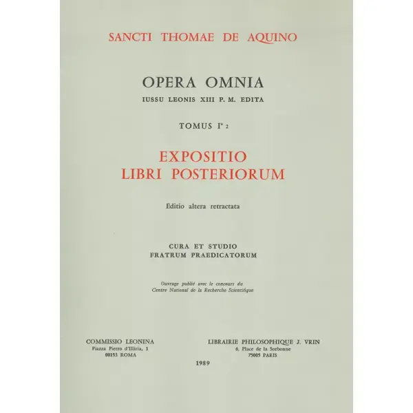 Expositio libri Posteriorum vol. 2