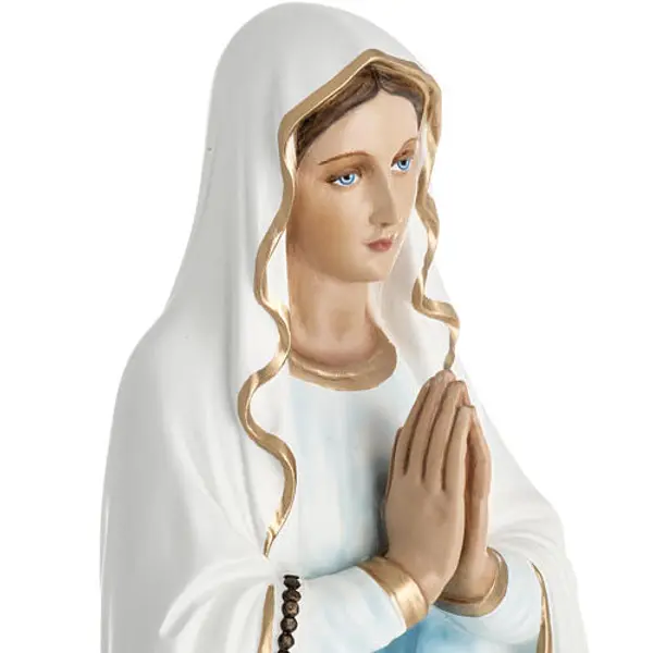 Notre-Dame de Lourdes 60 cm fibre de verre colorée