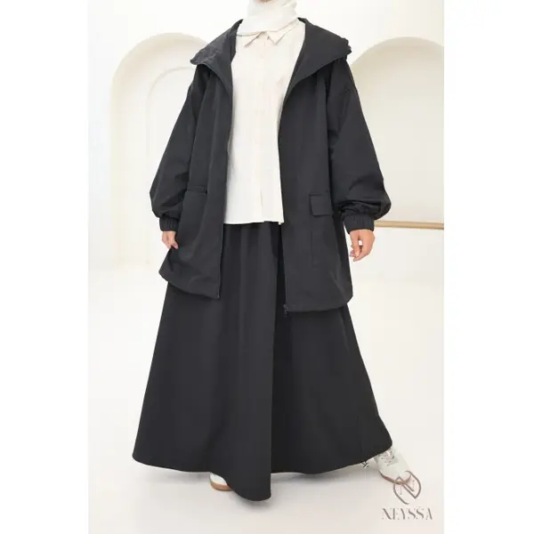 Ensemble jupe coupe vent Nomade Soul Noir