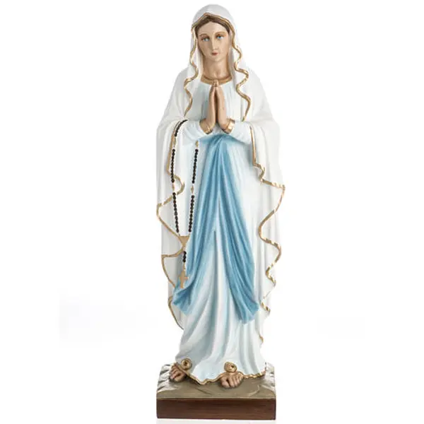 Notre-Dame de Lourdes 60 cm fibre de verre colorée
