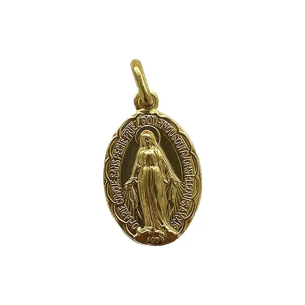 Médaille Vierge Miraculeuse 18mm Plaqué OR