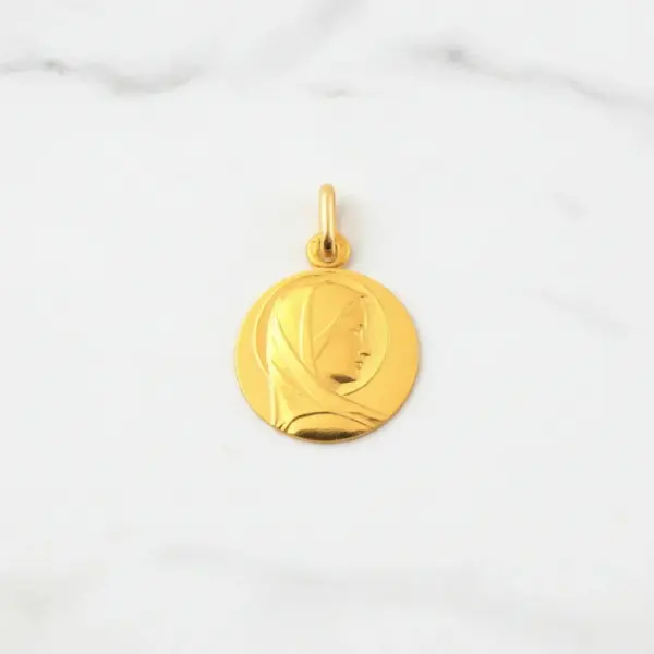 Médaille baptême "profil de Vierge" - Or