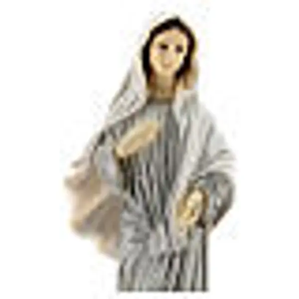 Notre-Dame de Medjugorje peinte 20 cm église Saint Jacques poudre de marbre