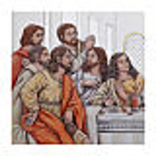 Tableau Cène argent bilaminé 20x40x1 cm Valenti